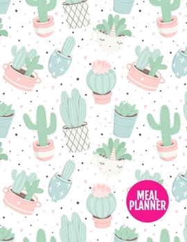 Meal Planner: Simple 52 Weeks Pages for Tracking and Planning your Meals, Grocery Shopping List, Food Planner Prep Book | Large 8.5 x 11 Inch | 110 Pages  - Cover Design BR 000241