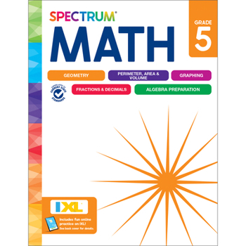 Paperback Spectrum Math Workbook, Grade 5 Book