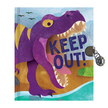 Mudpuppy T-Rex Locked Diary for Kids – Includes a Lock and 2 Keys, Measures 6.5” x 5.5” – Diary Journal with Fun Cover Designs, 192 Pages, Ideal for Ages 4+