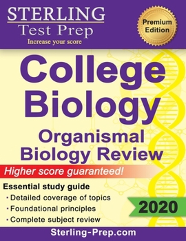 Paperback Sterling Test Prep College Biology: Organismal Biology Review Book