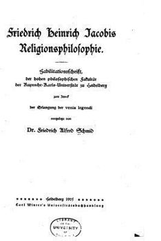 Paperback Friedrich Heinrich Jacobis Religionsphilosophie [German] Book