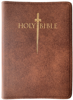 Leather Bound KJV Sword Study Bible Personal Size Large Print Acorn Bonded Leather Indexed [Large Print] Book