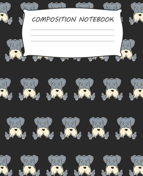 Paperback Composition Notebook: Dog Lover Snauzer Pattern Composition Notebook 100 Wide Ruled Pages Journal Diary Book