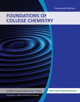 Paperback "Foundations of College Chemistry" Suffolk County Community College Fourteenth Edition Book
