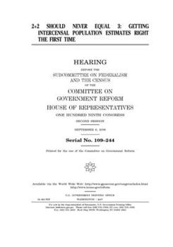 Paperback 2+2 should never equal 3: getting intercensal population estimates right the first time Book
