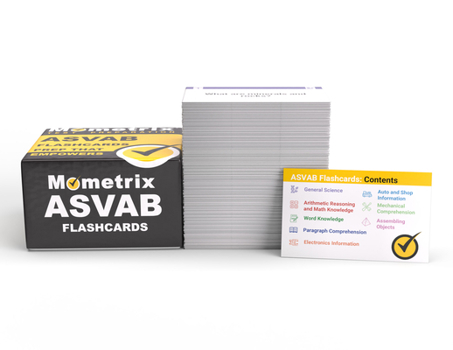 Misc. ASVAB Study Cards 2024-2025: ASVAB Test Prep and Practice Test Questions [Full Color Cards] Book