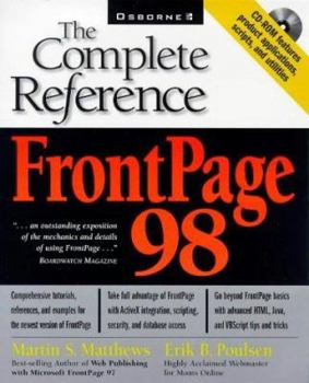 Paperback Frontpage 98: The Complete Reference Book
