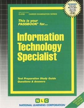 Spiral-bound Information Technology Specialist: Passbooks Study Guide Book