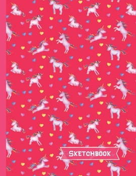 Paperback Unicorns Sketchbook: Unicorn Gifts: Blank Drawing Paper Sketch Book: Large Notebook for Doodling or Sketching 8.5" x 11" Book