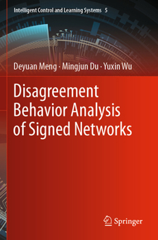 Paperback Disagreement Behavior Analysis of Signed Networks Book