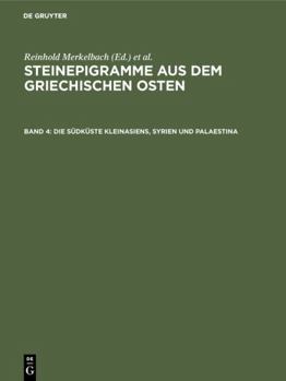 Hardcover Die Südküste Kleinasiens, Syrien und Palaestina [German] Book