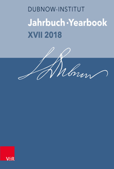 Hardcover Jahrbuch Des Dubnow-Instituts /Dubnow Institute Yearbook XVII/2018 [German] Book
