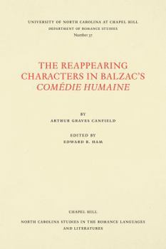 Paperback The Reappearing Characters in Balzac's Comédie Humaine Book