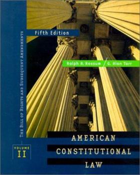 Paperback American Constitutional Law, Volume II: Bill of Rights Book