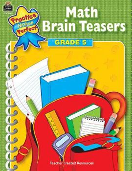 Paperback Math Brain Teasers Grade 5 Book