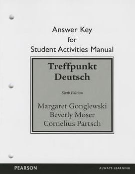 Paperback Student Activities Manual Answer Key for Treffpunkt Deutsch: Grundstufe Book