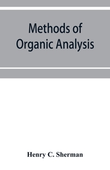 Paperback Methods of organic analysis Book
