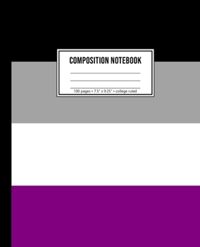 Composition Notebook: 100 Page College Ruled Asexual Flag Notebook