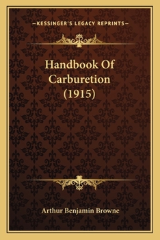 Paperback Handbook of Carburetion (1915) Book