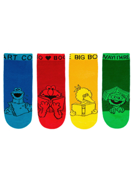 Misc. Sesame Street Ankle Socks 4-Pack - Large Book