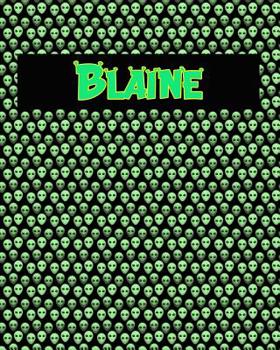 Paperback 120 Page Handwriting Practice Book with Green Alien Cover Blaine: Primary Grades Handwriting Book