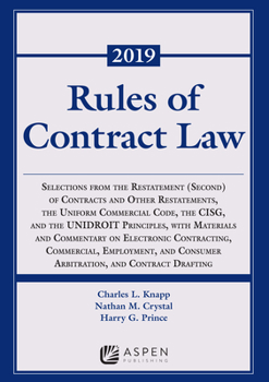 Paperback Rules of Contract Law: 2019-2020 Book