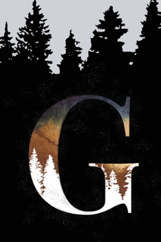 Paperback Bullet Journal with Monogram Letter G: Dotted Grid Notebook Book