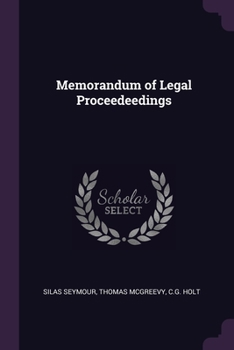 Paperback Memorandum of Legal Proceedeedings Book