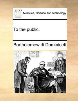 Paperback To the Public. Book