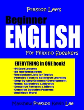 Paperback Preston Lee's Beginner English For Filipino Speakers Book