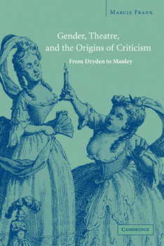 Paperback Gender, Theatre, and the Origins of Criticism: From Dryden to Manley Book