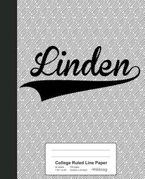 Paperback College Ruled Line Paper: LINDEN Notebook Book