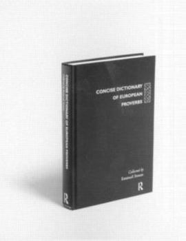 Hardcover Concise Dictionary of European Proverbs Book
