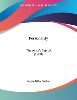 Paperback Personality: The Actor's Capital (1908) Book
