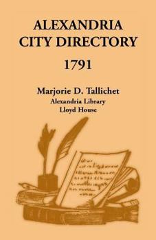 Paperback Alexandria City Directory, 1791 Book
