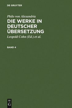 Hardcover Philo von Alexandria: Die Werke in deutscher Übersetzung. Band 4 [German] Book