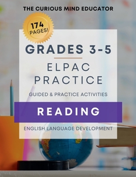 Paperback ELPAC/ELD READING Practice Book: 3rd-5th Grade Book