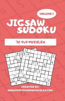 Paperback Jigsaw Sudoku: 72 9x9 Jigsaw Sudoku Puzzles Book