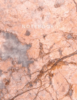 Notebook: Beautiful Orange Marble Notebook - Marble & White Journal 150 College-ruled Pages 8.5 x 11 - A4 Size (Marble and White Collection - Journal, Notebook, Diary, Composition Book)