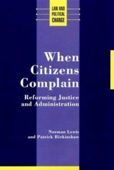 Paperback When Citizens Complain Book