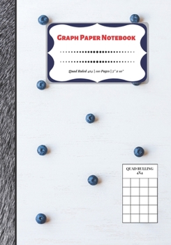 Paperback Graph Paper Notebook: Quad Ruled 4x4 - 110 Pages - 7" x 10" Squared Graphing Paper * Blank Notebook * Grid Paper * Softback ...(Composition Book