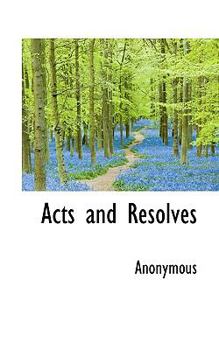 Paperback Acts and Resolves Book