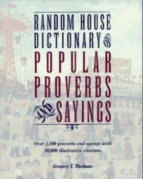 Hardcover Random House Dictionary of Popular Proverbs and Sayings Book