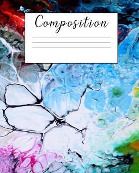 Paperback Composition: 8x10in 100 Page Wide Rule Paint Splash School Composition Notebook Single Subject Book