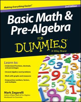 Paperback Basic Math and Pre-Algebra for Dummies Book