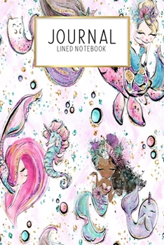 Journal Lined Notebook: Mermaid Adventure Under Sea | Blank Lined Journal | Gratitude Journal | 6" x 9" 100 Pg |Motivational Quotes | Self-Care | Diary | Gift