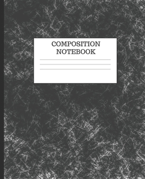COMPOSITION NOTEBOOK: COMPRESSED BLACK FIBERS FAUX DESIGN COVER | | 7.5 x 9.25" WIDE-RULED PAGES | WORKBOOK, JOURNAL, NOTEBOOK | INCLUDES BELONG TO PAGE AND CLASS SCHEDULE PAGE