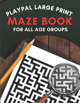 Paperback Large print maze book: Playpal Activity books Book