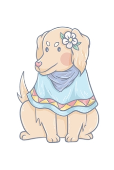 Hippie Dog Notebook: Graph Paper Journal 6x9 - 120 Pages