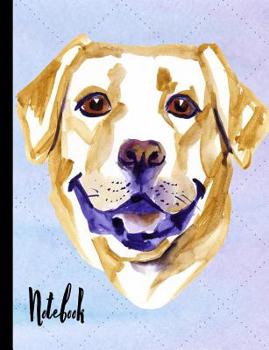 Notebook: Watercolor Dog School Notebook 100 Pages Wide Ruled Paper